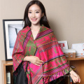 2017 autumn winter square warm fake cashmere scarf turkish jacquard pashmina shawl with tassel